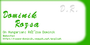 dominik rozsa business card